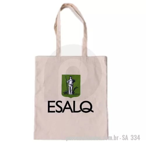 Sacola de Algodão personalizada - sacola em algodão cru com alça de ombro e logotipo silk  screen