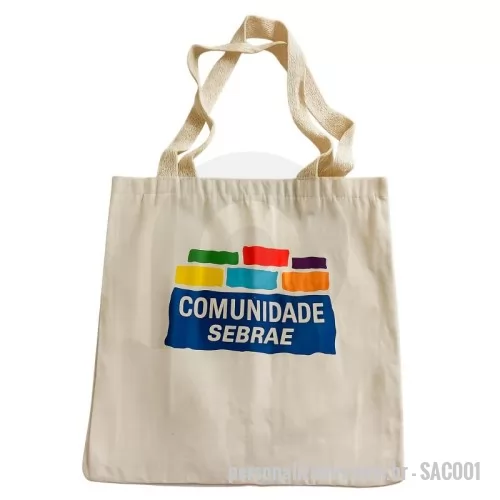 Sacola de Algodão personalizada - Sacola De Algodão Cru Tamanho 30x40 cm sem limite de cor pequenas quantidades em até 24 horas confira nosso site www.brindespremium.com.br