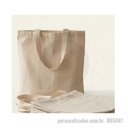 Sacola de Algodão personalizada - FICHA TÉCNICA – SACOLA  ALGODÃO Produto: Sacola Algodão Crú 180G Modelo: Tradicional - Debruada. Tamanho: Definir. Características 	• Produto reutilizável e sustentável 	• Costura reforçada nas laterais e alças - Alças Poliéster CA 	• Personalização Silk  - DTF