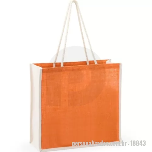 Sacola de Juta personalizada - Sacola de Juta Personalizada - 18843 - acola ecológica confeccionada em juta com alças costuradas na parte interna. - 179140 - Sacola de Juta
