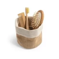 Sacola multiusos em juta e algodão (260g/m²). Pode ser utilizado como vaso para plantas ou bolsa de arrumação. Ø180 x 130 mm