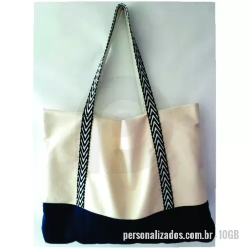 Sacola de lona personalizada - sacola de lona com forro e alça de ombro colorida