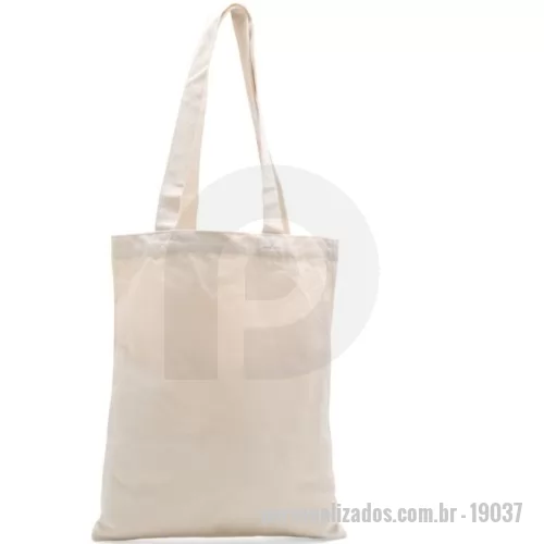 Sacola de lona personalizada - Sacola de lona Personalizada - 19037 - Sacola confeccionada em lona resistente a respingos dágua. Conta com duas alças de costura interna. - 179151 - Sacola de lona