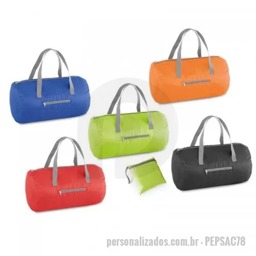 Sacola de Nylon personalizada - Sacola Esportiva Dobravel Personalizada