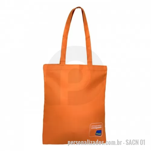 Sacola de Nylon personalizada - Sacola em nylon 600 tamanho 33x40 e alça logotipo silcado