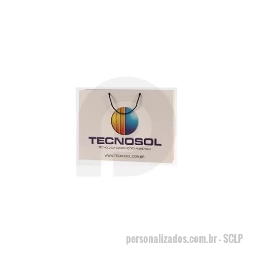 Sacola de papel personalizada - Sacola de papel off set branca