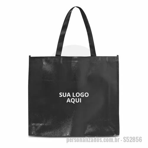 Sacola de plástico personalizada - Destaque sua marca com a Sacola em non-woven laminado (120 g/m²)! Ideal para brindes corporativos personalizados, esta sacola combina resistência e estilo com sua laminação brilhante. Com alças de webbing de 60 cm e dimensões de 420 x 380 x 150 mm, ela é perfeita para transportar documentos, produtos ou compras. Disponível em diversas cores, a sacola em non-woven laminado é uma excelente opção para transmitir responsabilidade ambiental e cuidado com o cliente. Surpreenda seus clientes e colaboradores com um brinde prático, durável e ecológico!