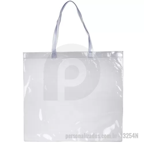 Sacola de PVC personalizada - Sacola de pvc de frente e verso liso, possui alça com detalhe em relevo. OBS.: Para prolongar a vida útil do material pvc, atente-se as condições ideais de armazenamento: mantenha o material em local seco e arejado, livre da exposição ao sol e altas temperaturas. FABRICAMOS A MEDIDA QUE PRECISAR!   PRODUTO VENDIDO COM E SEM PERSONALIZAÇÃO consulte vendedor.  TEMOS MAIS DE 60 MIL OPÇÕES DE BRINDES PERSONALIZADOS CONSULTE-NOS. COMPRE TAMBÉM NO ATACADO EM MAIORES QUANTIDADES COM MELHOR PREÇO.  * PRODUTO SUJEITO À DISPONIBILIDADE DE ESTOQUE * APÓS A SUA COMPRA SOLICITE ORÇAMENTO PARA PERSONALIZAÇÃO E VERIFIQUE O PRAZO DE ENTREGA. * COMPRE TAMBÉM PRODUTOS JÁ PERSONALIZADOS! * TRABALHAMOS COM SILK - LASER - TAMPOGRAFIA - ULTRA VIOLETA - TRANSFER - SUBLIMAÇÃO - DECALQUE E RELEVO. * PRODUTOS PERSONALIZADOS PERDEM A GARANTIA DE TROCA  TENDO A NECESSIDADE DE PERSONALIZAÇÃO ENVIAR O L
