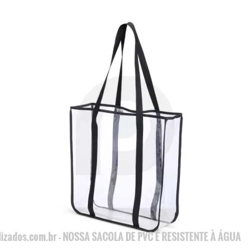 Sacola de PVC personalizada - Nossa sacola de PVC é resistente à água e foi projetada para quem valoriza organização e praticidade. Espaçosa o suficiente para acomodar todos os itens essenciais, ela é perfeita para o dia a dia ou momentos que pedem rapidez e eficiência. Suas alça