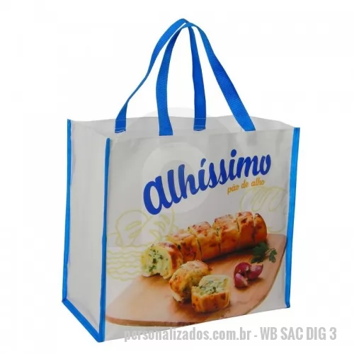 Sacola de ráfia personalizada - Sacola de Ráfia Laminada 120 Grs - Impressão DIGITAL UV - Qualidade Fotográfica