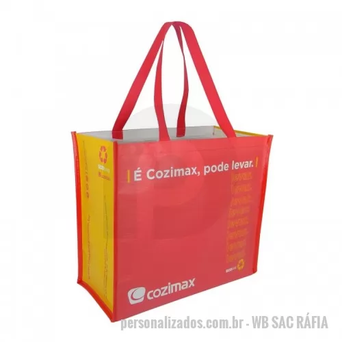 Sacola de ráfia personalizada - Sacola de Ráfia Laminada 120 Grs - Impressão DIGITAL UV - Qualidade Fotográfica