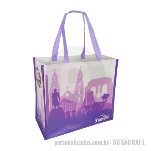 Sacola de ráfia personalizada - Sacola de Ráfia Laminada 120 Grs - Impressão DIGITAL UV - Qualidade Fotográfica