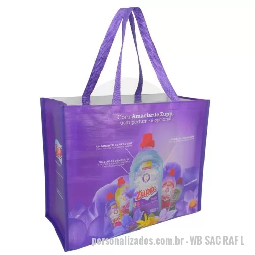 Sacola de ráfia personalizada - Sacola de Ráfia Laminada 120 Grs - Impressão DIGITAL UV - Qualidade Fotográfica