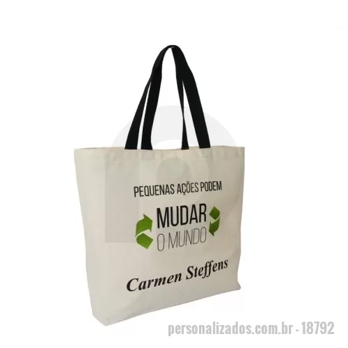 Sacola de tecido personalizada - Sacola de algodão cru 257 g