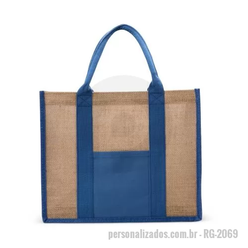 Sacola de tecido personalizada - Sacola confeccionada em linho, ótimo espaço interno e alças costuradas.