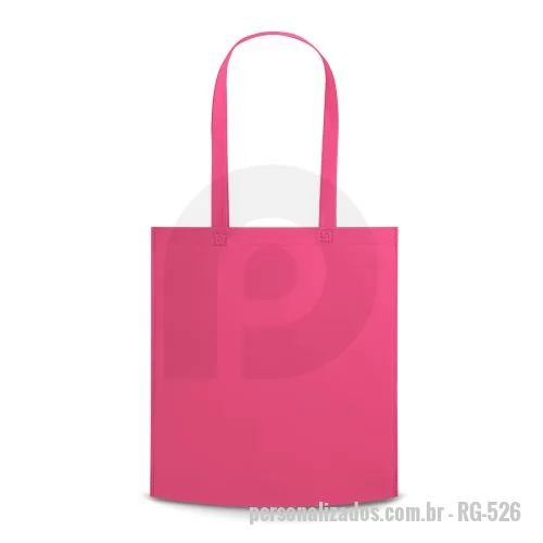 Sacola de tecido personalizada - Sacola em non-woven (80 g/m²) termo-selada com alças de 75 cm.