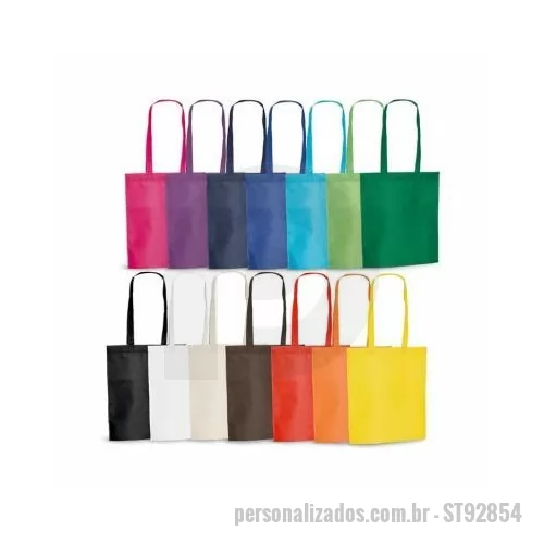 Sacola de TNT personalizada - Sacola Tnt com alça personalizado Alças de 55cm 270x350mm