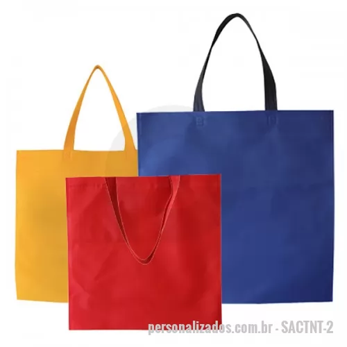 Sacola de TNT personalizada - Fábrica de sacolas de TNT personalizada, com alças no mesmo tecido, diversos tamanhos e cores