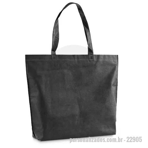 Sacola de TNT personalizada - Sacola em non-woven (80 g/m²) termo-selado com alças de 55 cm. 480 x 380 x 85 mm