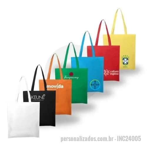 Sacola de TNT personalizada - Sacola de TNT Promocional. Todos nossos produtos são de fabricação própria podendo ser alterado, medidas, materiais, cores e detalhes do produto. Também personalizamos o item como preferir, trabalhamos com diversos métodos de gravação, proporcionando uma linda apresentação do produto. Faça já seu orçamento e receba um atendimento premium