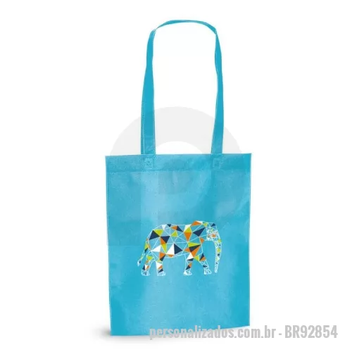 Sacola de TNT personalizada - Sacola em non-woven (80 g/m²) termo-selado com alças de 55 cm.