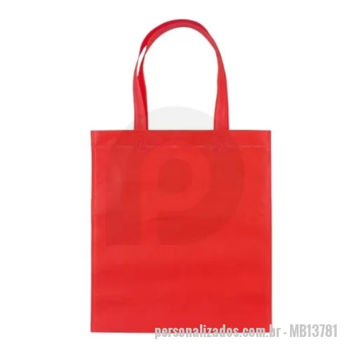 Sacola de TNT personalizada - Sacola em TNT 80g/m² com dimensões de  35cm X 27cm. Costura termo selada.