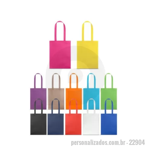 Sacola de TNT personalizada - Sacola de TNT Personalizada - 22904 - Sacola em non-woven (80 g/m²) termo-selado com alças de 55 cm. Fabricado no Brasil. 270 x 350 mm - 182704 - Sacola de TNT