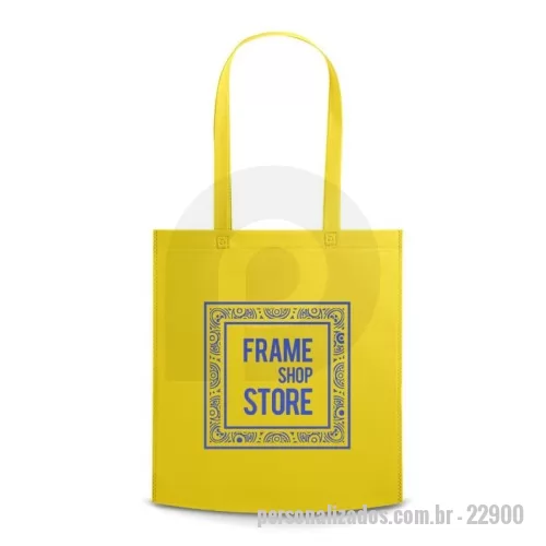 Sacola de TNT personalizada - Sacola em TNT (80 g/m²) termo-selado com alças de 60cm. 370 x 410 x 80 mm
