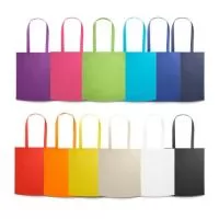 Sacola em non-woven (80 g/m²) termo-selado com alças de 75 cm