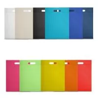 Sacola em non-woven (80 g/m²) termo-selado.