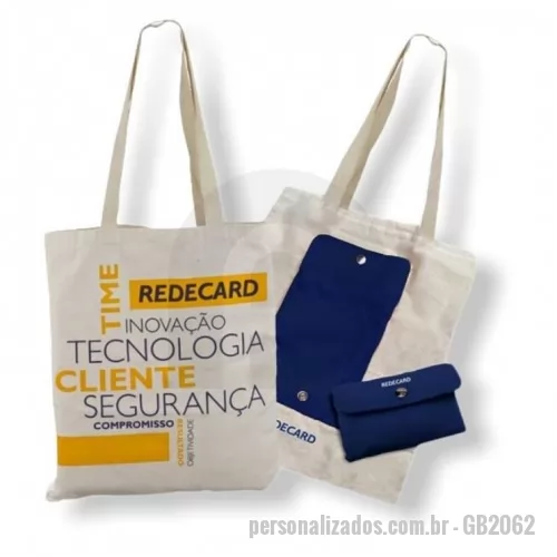 Sacola dobrável personalizada - Sacola dobrável Personalizada, Material e medidas de acordo com necessidade do cliente