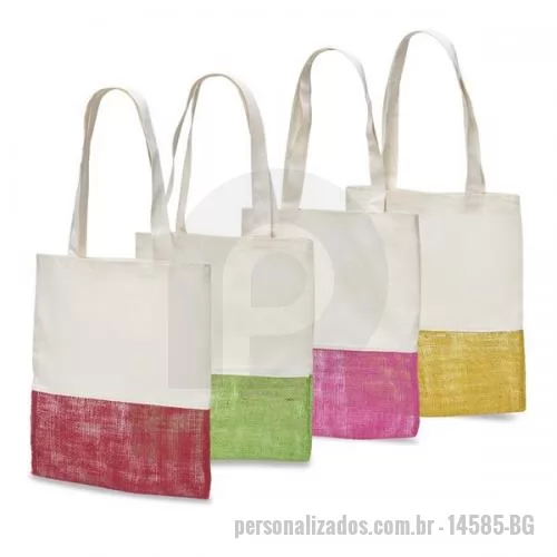Sacola ecológica personalizada - SACOLA ECOLÓGICA DE ALGODÃO E JUTA