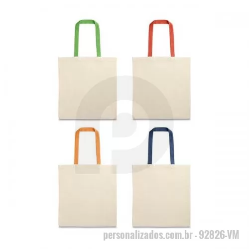 Sacola ecológica personalizada - SACOLA 100% ALGODÃO