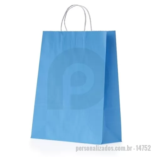 Sacola ecológica personalizada - Sacola Kraft Média