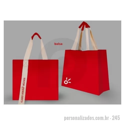 Sacola ecológica personalizada - SACOLA ECOLÓGICA PERSONALIZADA. Fabricamos em várias cores, materiais, modelos, medidas e personalizações. Enviamos para todo o Brasil