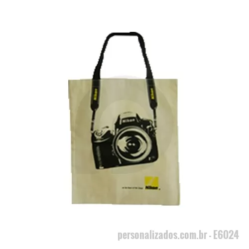 Sacola ecológica personalizada - Sacola em Lona 100% Algodão Eco Bag 37x44