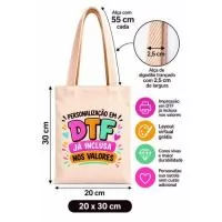Sacola Ecologica em Algodão Cru 160gr - Tamanho 20L x 30A
