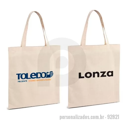 Sacola personalizada - Sacola Retornável Algodão - Ecobag Personalizada 