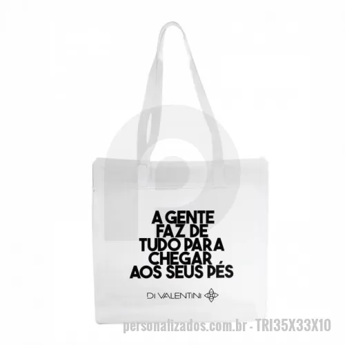 Sacola personalizada - Sacola de PVC Personalizada 