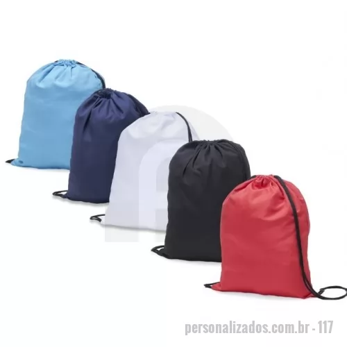 Sacola personalizada - Mochila Saco Sublimática Microfibra