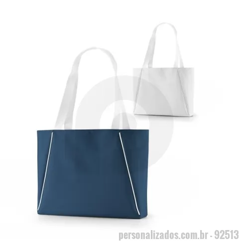 Sacola personalizada - Sacola de praia em 300D com bolso interior. Alças em webbing de 70 cm.