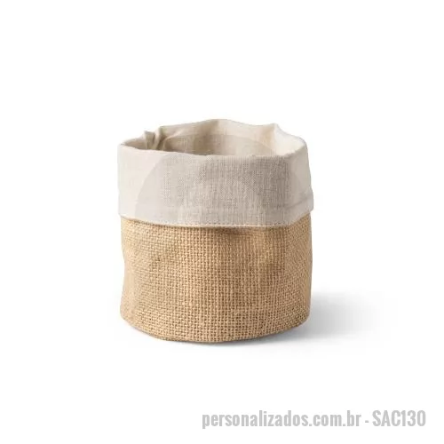 Sacola personalizada - Sacola Ecológica em Algodão e Juta Personalizada