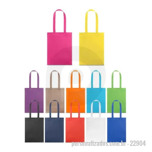 Sacola personalizada - Sacola em non-woven (80 g/m²) termo-selado com alças de 55 cm. 270 x 350 mm