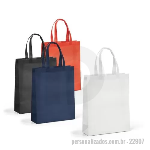 Sacola personalizada - Sacola Personalizada - 22907 - Sacola em non-woven (80 g/m²) termo-selado com alças de 50 cm. 320 x 380 x 90 mm - 179421 - Sacola
