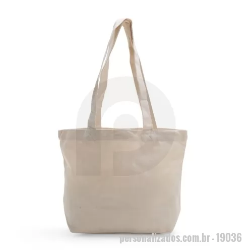 Sacola personalizada - Sacola confeccionada em lona resistente a respingos dágua. Possui duas alças fixadas por costura interna.  Altura: 24 cm Largura: 35 cm Profundidade: 12 cm Medidas aproximadas para gravação(CxL): 18 cm x 30 cm Peso aproximado(g): 128