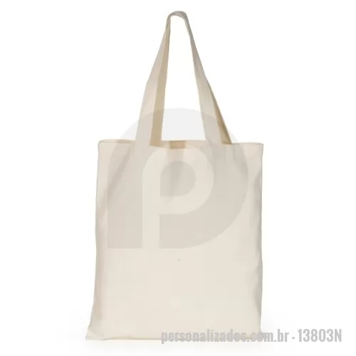 Sacola personalizada - Sacola de algodão com alças costuradas na parte interna.  Altura: 37,5 cm Largura: 30,5 cm Medidas aproximadas para gravação(CxL): 30 cm x 30 cm Tamanho total aproximado (CxL): Alça 29 cm Peso aproximado(g): 69