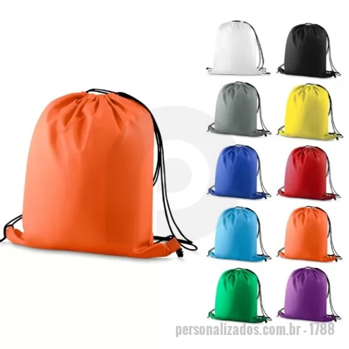 Sacola personalizada - Sacola/Mochila Poliéster 210D (40x35cm)