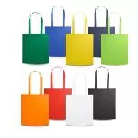 Sacola em non-woven (80 g/m²) termo-selado com alças de 60cm. 370 x 410 x 80 mm