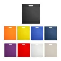 Sacola em non-woven (80 g/m²) termo-selado. 355 x 390 x 85 mm