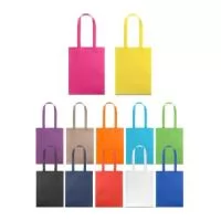Sacola em non-woven (80 g/m²) termo-selado com alças de 55 cm. Fabricado no Brasil.  Dimensões do produto: 270 x 350 mm Peso do produto:: 22 g
